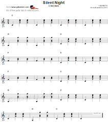 Free and easy to play acoustic guitar tabs with chords a b c d e f g h i j k l m n o p q r s t u v w x y z. Silent Night Easy Guitar Tab Guitarnick Com