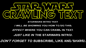 How To Create Star Wars Crawling Text In Sony Vegas
