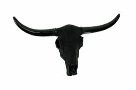 Western Black Beaded Longhorn Bull