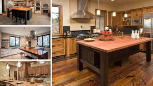 41 kitchen islands with a wood surface