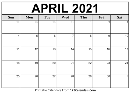 Download high quality calendars of. Printable April 2021 Calendar Templates 123calendars Com