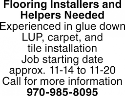 floor installers and helpers needed