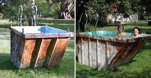 An expensive commercially installed pool and an organic pool designed by david pagan butler. Diy Homemade Swimming Pool Gallery Diy Swimming Pool Dumpster Pool Homemade Swimming Pools