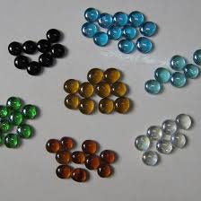 17 19mm Glass Gems Aqua Glass Beads For