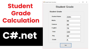 student grade calculation using c net