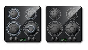 Your gas stove stock images are ready. Free Vector Realistic Gas Stove Black Cooker Top With Burners With Flame Hobs With Fire