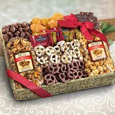 sweet and savory snack baskets a gift