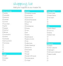 Printable Grocery List Template Basic Shopping Free Blank