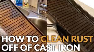 cleaning rusty cast iron rv cing