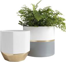 large white ceramic plant pots