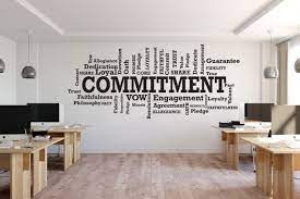 Commitment Wall Decor Office Wall Decal