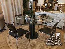 Modern Glass Top Dining Table With
