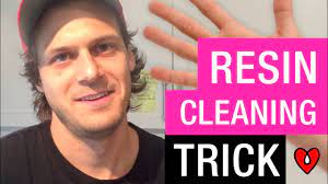 how to clean resin off your hands you