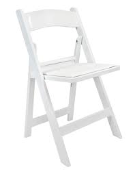 white resin folding chair a series