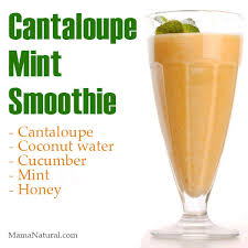 refreshing mint cantaloupe smoothie