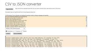 This file will be used in the next step. Csv To Json Converter Beziehen Microsoft Store De De
