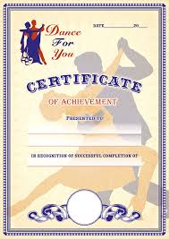 Certificate Of Achievement At Dance School In Dubai