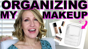 how to organize makeup in a small e