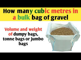 volume weight of a bulk bag of gravel