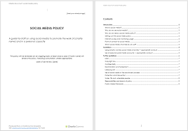 Social Media Policy Template Charitycomms