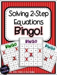 2 Step Equations Bingo Pic1 Math In