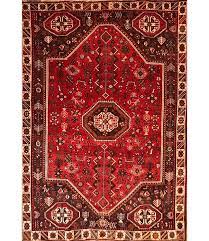 fine hand knotted shiraz tribal rug 5 7
