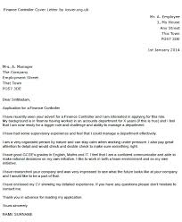 Finance Controller Cover Letter Example Icover Org Uk