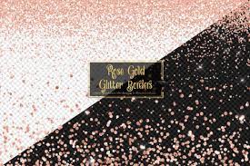 Rose Gold Glitter Borders Clipart