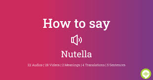 How to pronounce Nutella | HowToPronounce.com