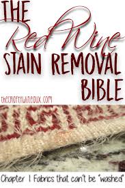 how to get red wine stains out of