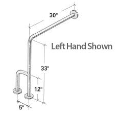 Wall To Floor Stainless Steel Grab Bar