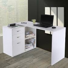 Diy corner desk with storage shelves. White Corner Desk L Shaped Desks With Drawers For Sale Ebay