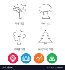 Pine Tree Maple And Oak Tree Icons