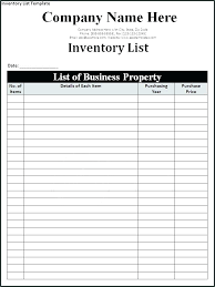 Home Inventory Template Household Inventory Template Home