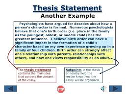 Free Thesis Statement Examples For Comparison Essays
