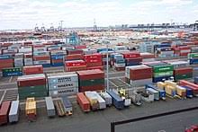 Due to the fact that a standard 20 foot shipping container weighs over 5000 lbs. Drayage Wikipedia