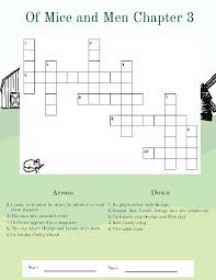 Of Mice And Men Crossword Puzzle Bundle