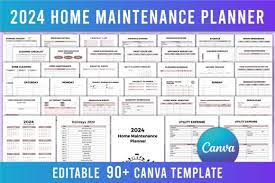 editable 2024 home maintenance planner