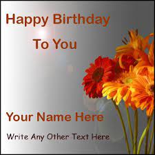 birthday wishes flower greeting card