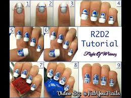 star wars r2d2 nail art tutorial step