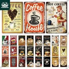 Coffee Bar Cafe Retro Metal Posters