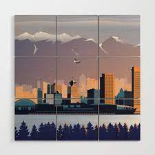 Vancouver Canada Wood Wall Art By