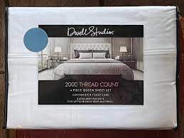 dwell studio queen size white sheet set