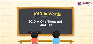 1010 in words spelling 1010 what is