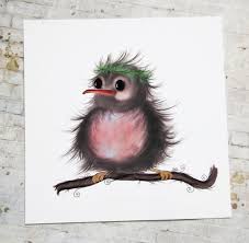 Bird Art Print Pink Belly Bird