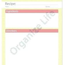 Downloadable Recipe Cards You Can Type On In Tandem Co And Print