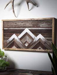 Mountain Wood Art Wood Wall Art