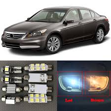 Us 11 9 10pcs Bright White Led Light Bulbs Interior Package Kit For 2003 2012 Honda Accord Led Map Dome Trunk License Plate Light Lamp In Signal