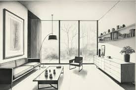 living room with minimalist furniture