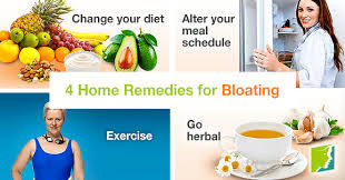 4 home remes for bloating